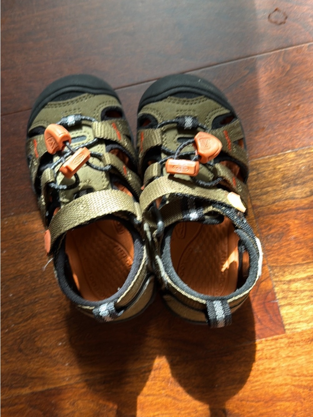 Keen Kids Olive Green and Orange Sport Sandals